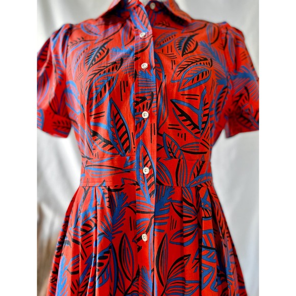 Alexis x Target Vintage Style Tropical Leaf Shirt Dress - Picture 5 of 12